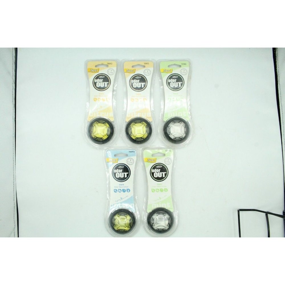 Lot Of 5 Auto Expressions New Odor Out Vent Odor Neutralizer Mint Citrus Cotton
